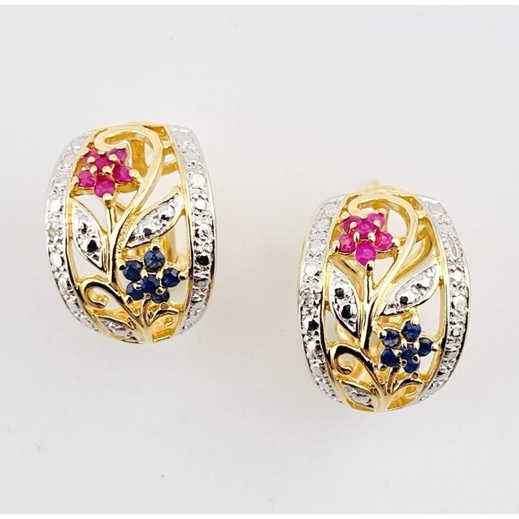 Ross Simmons Gold Vermeil Bracelet Earrings Ring Set Edwardian Inspired - Picture 9 of 16